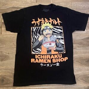 Naruto shippuden T-shirt size medium ichiraku ramen shop black short sleeve